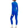 imageSUUKSESS Workout Sets for Women 2 Piece Seamless Long Sleeve Yoga Outfits Active Leggings Half Zippy Jacket Gym SetRoyal Blue