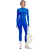 imageSUUKSESS Workout Sets for Women 2 Piece Seamless Long Sleeve Yoga Outfits Active Leggings Half Zippy Jacket Gym SetRoyal Blue