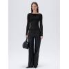 imageSUUKSESS Women Backless Going Out Tops Padded Modal Basic Long Sleeve Shirts01 Black