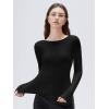 imageSUUKSESS Women Backless Going Out Tops Padded Modal Basic Long Sleeve Shirts01 Black
