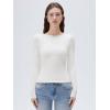 imageSUUKSESS Women Backless Going Out Tops Padded Modal Basic Long Sleeve Shirts02 White