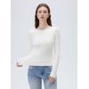 imageSUUKSESS Women Backless Going Out Tops Padded Modal Basic Long Sleeve Shirts02 White