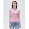 imageSUUKSESS Women Backless Going Out Tops Padded Modal Basic Long Sleeve Shirts05 Pink