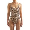 image:imageSUUKSESS Women Sexy Scoop Neck Thong Bodysuit Backless Cami Bodysuit TopLeopard