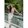 imageSUUKSESS Women Sexy Scoop Neck Thong Bodysuit Backless Cami Bodysuit TopLvory Apricot