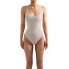 imageSUUKSESS Women Sexy Scoop Neck Thong Bodysuit Backless Cami Bodysuit TopLvory Apricot