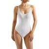 imageSUUKSESS Women Sexy Scoop Neck Thong Bodysuit Backless Cami Bodysuit TopSnow White