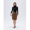 imageSUUKSESS Women Cashmere Turtleneck Long Sleeve Shirt Fitted Fall Basic Thermal Tops Fall FashionBlack