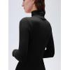 imageSUUKSESS Women Cashmere Turtleneck Long Sleeve Shirt Fitted Fall Basic Thermal Tops Fall FashionBlack