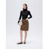 imageSUUKSESS Women Cashmere Turtleneck Long Sleeve Shirt Fitted Fall Basic Thermal Tops Fall FashionBlack