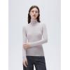 imageSUUKSESS Women Cashmere Turtleneck Long Sleeve Shirt Fitted Fall Basic Thermal Tops Fall FashionGray