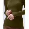 imageSUUKSESS Women Cashmere Turtleneck Long Sleeve Shirt Fitted Fall Basic Thermal Tops Fall FashionGreen