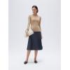 imageSUUKSESS Women Cashmere Turtleneck Long Sleeve Shirt Fitted Fall Basic Thermal Tops Fall FashionKhaki
