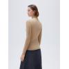 imageSUUKSESS Women Cashmere Turtleneck Long Sleeve Shirt Fitted Fall Basic Thermal Tops Fall FashionKhaki
