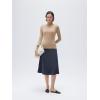 imageSUUKSESS Women Cashmere Turtleneck Long Sleeve Shirt Fitted Fall Basic Thermal Tops Fall FashionKhaki