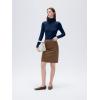 imageSUUKSESS Women Cashmere Turtleneck Long Sleeve Shirt Fitted Fall Basic Thermal Tops Fall FashionNavy Blue