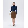 imageSUUKSESS Women Cashmere Turtleneck Long Sleeve Shirt Fitted Fall Basic Thermal Tops Fall FashionNavy Blue