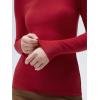 imageSUUKSESS Women Cashmere Turtleneck Long Sleeve Shirt Fitted Fall Basic Thermal Tops Fall FashionRed
