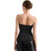 imageSUUKSESS Women Double Lined Going Out Trendy Tube Tops Side Split Sexy Tank Tops08 Black Polka Dots