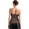 imageSUUKSESS Women Double Lined Going Out Trendy Tube Tops Side Split Sexy Tank Tops09 Brown Polka Dots