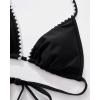 image:imageSUUKSESS Women Cheeky Halter String Bikini Sets Sexy Triangle Two Piece Swimsuit142 Black White