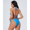 image:imageSUUKSESS Women Cheeky Halter String Bikini Sets Sexy Triangle Two Piece Swimsuit142 Blue Color Block