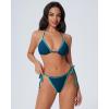 image:imageSUUKSESS Women Cheeky Halter String Bikini Sets Sexy Triangle Two Piece Swimsuit142 Green Blue