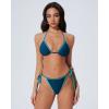 image:imageSUUKSESS Women Cheeky Halter String Bikini Sets Sexy Triangle Two Piece Swimsuit142 Green Blue