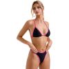 imageSUUKSESS Women Sexy Thong String 2 Piece Bikini Set Cheeky Halter Swimsuit71 Black Pink