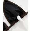 imageSUUKSESS Women Sexy Thong String 2 Piece Bikini Set Cheeky Halter Swimsuit71 Dark Brown