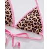 imageSUUKSESS Women Sexy Thong String 2 Piece Bikini Set Cheeky Halter Swimsuit71 Leopard Pink