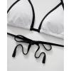 imageSUUKSESS Women Sexy Thong String 2 Piece Bikini Set Cheeky Halter Swimsuit71 White Black