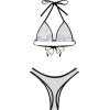 imageSUUKSESS Women Sexy Thong String 2 Piece Bikini Set Cheeky Halter Swimsuit71 White Black