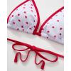 imageSUUKSESS Women Sexy Thong String 2 Piece Bikini Set Cheeky Halter Swimsuit71 White Red Polka Dots