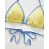 imageSUUKSESS Women Sexy Thong String 2 Piece Bikini Set Cheeky Halter Swimsuit71 Yellow Blue