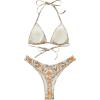 imageSUUKSESS Women Sexy Thong String 2 Piece Bikini Set Cheeky Halter Swimsuit71 Yellow Floral