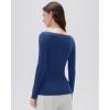 imageSUUKSESS Cloud Cashmere Women Boat Neck Fitted Long Sleeve Shirt Basic Knit TopsRoyal Blue