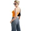 imageSUUKSESS Women Sexy Square Neck Tank Top Summer Y2K Going Out Basic Cami ShirtOrange