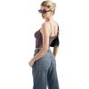 imageSUUKSESS Women Sexy Square Neck Tank Top Summer Y2K Going Out Basic Cami ShirtTaro Purple