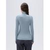 imageSUUKSESS Women Cashmere Turtleneck Long Sleeve Shirt Fitted Fall Basic Thermal Tops Fall FashionAsh Blue