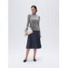 imageSUUKSESS Women Cashmere Turtleneck Long Sleeve Shirt Fitted Fall Basic Thermal Tops Fall FashionHemp Gray