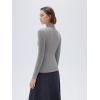 imageSUUKSESS Women Cashmere Turtleneck Long Sleeve Shirt Fitted Fall Basic Thermal Tops Fall FashionHemp Gray