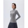 imageSUUKSESS Women Cashmere Turtleneck Long Sleeve Shirt Fitted Fall Basic Thermal Tops Fall FashionHemp Gray