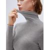 imageSUUKSESS Women Cashmere Turtleneck Long Sleeve Shirt Fitted Fall Basic Thermal Tops Fall FashionHemp Gray