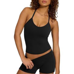 imageSUUKSESS Women Sexy Workout Sets Padded Sports Bra High Waisted Shorts Outfits01 Black
