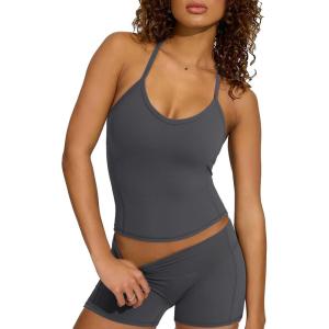 imageSUUKSESS Women Sexy Workout Sets Padded Sports Bra High Waisted Shorts Outfits07 Dark Grey