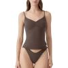 imageSUUKSESS Women Double Lined Basic Tank Top Summer Padded Going Out Tops Sleeveless Camisole Shirts03 Brown