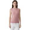 imageSUUKSESS Women Silk Cashmere Blend Crew Neck Sweater Vests Sleeveless Tank TopsPink
