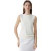 imageSUUKSESS Women Silk Cashmere Blend Crew Neck Sweater Vests Sleeveless Tank TopsWhite