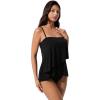 image:imageSUUKSESS Women Tummy Control Tankini Swimsuit Ruffle High Waisted Bathing Suit186 Black